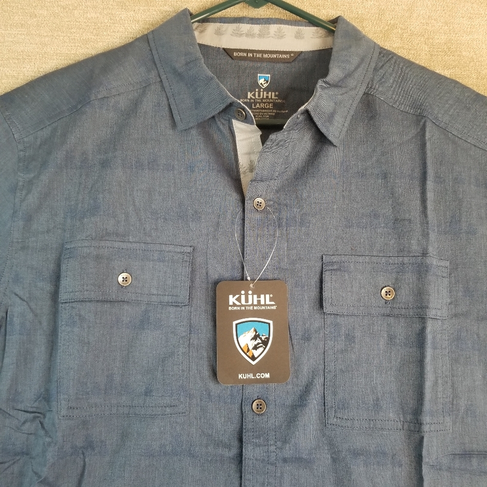 Kuhl Mens Large Shirt Thrive Short Sleeve Button Up WITH TAGS